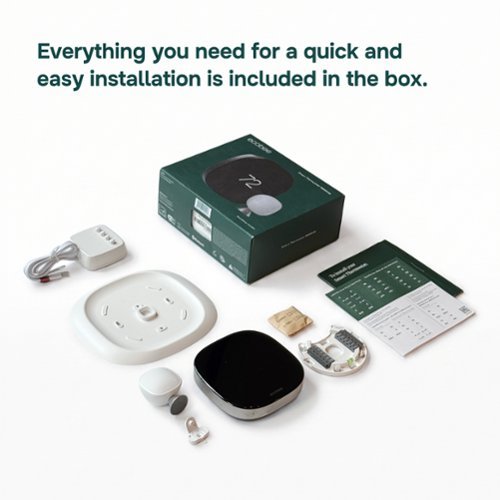 ecobee Smart Thermostat Premium - WiFi, Siri & Alexa Built-In, Smart Sensor, Air Quality Monitor - Black BUY ONLINE
