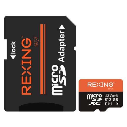 Rexing 512GB MicroSDXC UHS-3 Full HD Video High Speed Transfer Monitoring SD Memory Card with Adapter WORLDWIDE DELIVERY