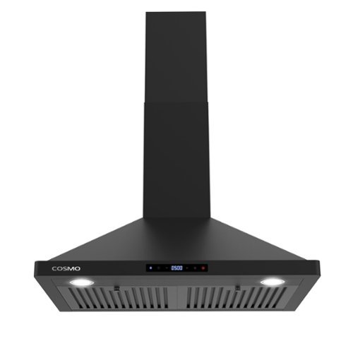 COSMO - 30 inches - Convertible - Wall Range Hood - Matte Black-Front_Standard 