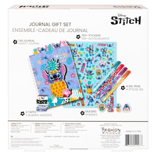 Fashion Angels : Disney Stitch Journal Gift Set - 80-Page Book, 4 Gel Pens WORLDWIDE DELIVERY