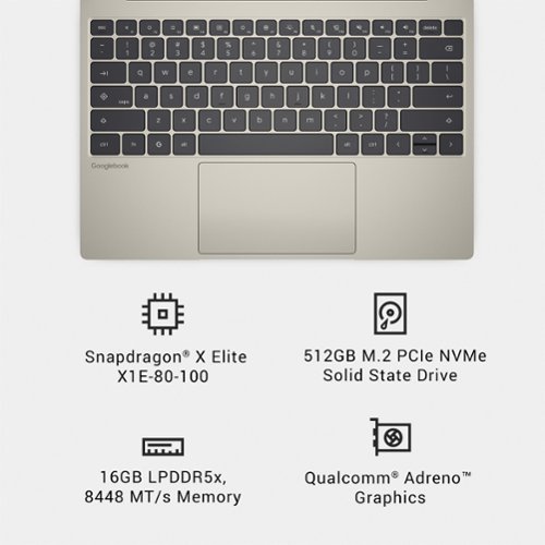 Dell XPS Googlebook - 13.4 2.5K Touchscreen Laptop - Snapdragon X Elite X1E-80-100 2024 - 16GB Memory - 512GB Storage - Shimmer BUY IN UK