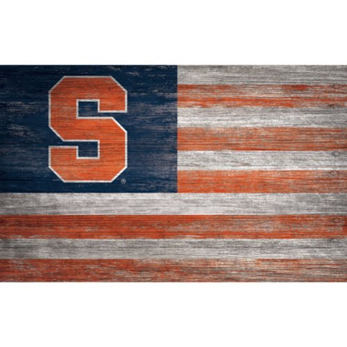 Fan Creations - Syracuse Orange 11'' x 19'' Distressed Flag Sign - Multicolor-Front_Standard 