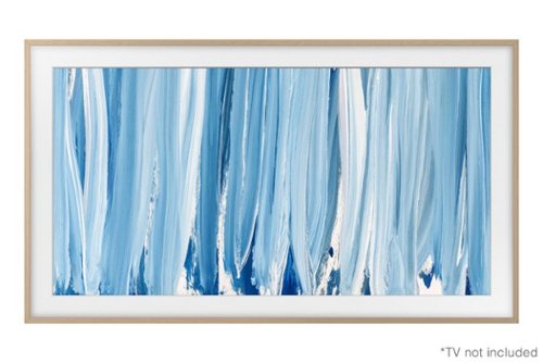 Samsung - 32" The Frame Customizable Bezel - Modern - Teak-Front_Standard 