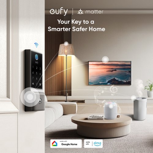 eufy Smart Lock E31 WiFi Replacement Deadbolt Unlock with eufy App, Keypad, Smart Devices, and Fingerprint - Black WORLDWIDE DELIVERY