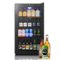 Yeego - Beverage Refrigerator Cooler, 130 Cans Freestanding Mini Beverage Fridge with Glass Door Beverage cooler for Home Office - Black-Front_Standard