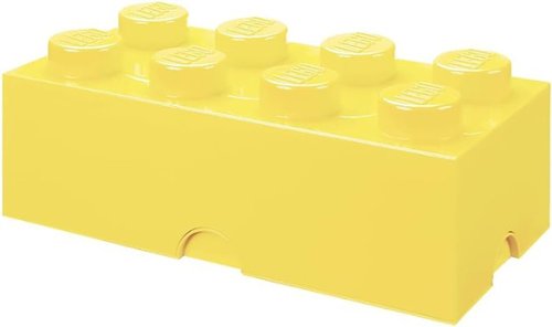 Room Copenhagen - LEGO Storage Brick with 8 Knobs, Cool Yellow - COLLECTIBLES - Multicolor-Front_Standard 