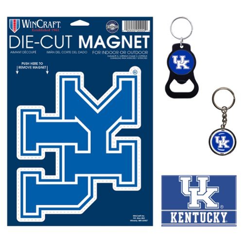 WinCraft - Kentucky Wildcats 4-Pack Key Rings and Magnets Set - Multicolor-Front_Standard 