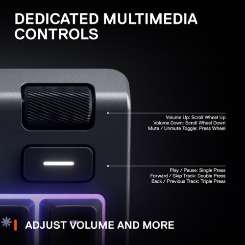SteelSeries Apex 3 Full Size Wired Membrane Whisper Quiet Switch Gaming Keyboard with 10 zone RGB Backlighting - Black SHOP ONLINE