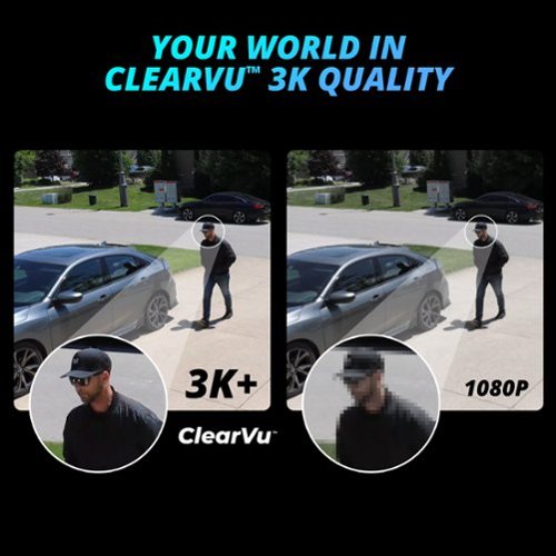 Defender AI 3K+ Guard Tri-Lens PTZ WIFI Plug-in Security Camera, 360° Tracking, AI Detection, Works w/ Guard App - white WORLDWIDE DELIVERY