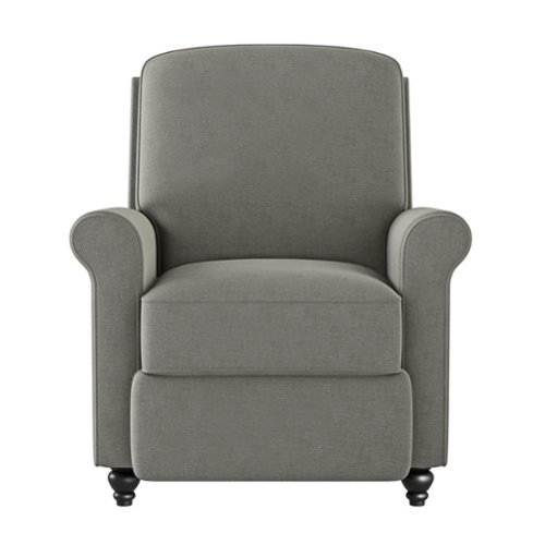ProLounger - Lehnor Chenille Push Back Recliner Chair - Warm Gray-Front_Standard 