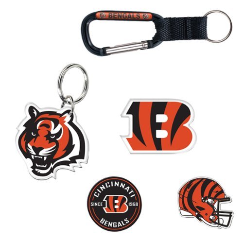 WinCraft - Cincinnati Bengals 5-Pack Key Ring and Fridge Magnet Set - Multicolor-Front_Standard 