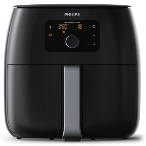 Philips - Premium Airfryer XXL, Fat Removal Technology, 3lb/7qt capacity, Digital - Black-Front_Standard 