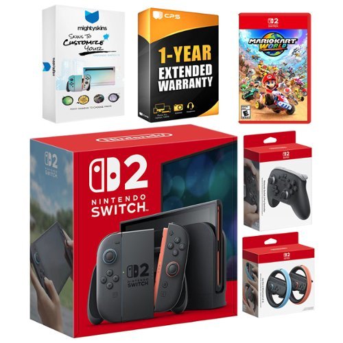 Switch 2 Console with Mario Kart World, Pro Controller, Joy Con