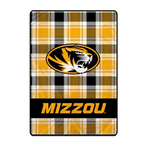 Pegasus - Missouri Tigers 66" x 95" Oversized Plaid FAN-mily Ultra Cozy Blanket - Multicolor-Front_Standard 