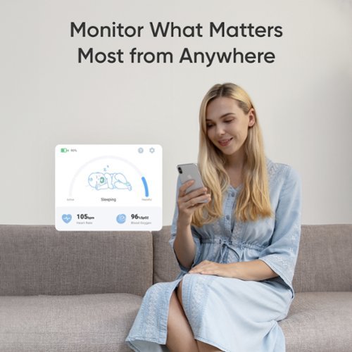 eufy S320 Smart Sock WiFi Baby Monitor with Receiver and Customizable Wellness Tracker - Blue GLOBAL SHIPPING