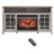 Mondawe - 60" Electric Fireplace Entertainment Center With Door Sensor - Oak-Front_Standard