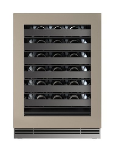 U-Line - 24"W. 2.8 Cu.Ft. Built-In Wine Refrigerator-Panel Ready Frame w. Glass - Custom Panel Ready