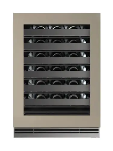 Front. U-Line - 24"W. 2.8 Cu.Ft. Built-In Wine Refrigerator-Panel Ready Frame w. Glass - Panel Ready.