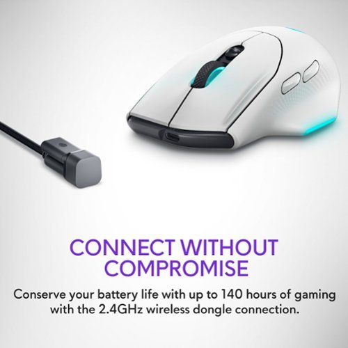 Alienware AW620M Wireless Optical Gaming Mouse - Wired - Lunar Light GLOBAL SHIPPING