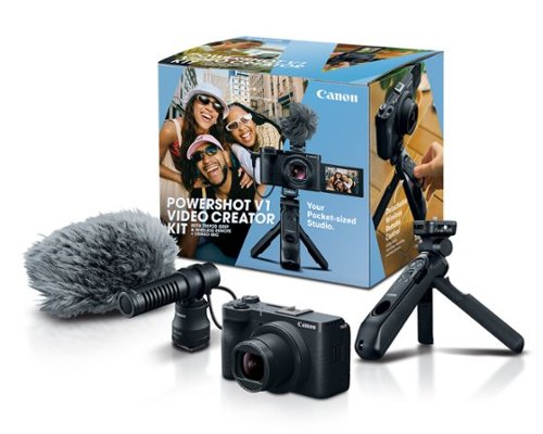 Canon - PowerShot V1 4K Video 24.2 -Megapixel Digital Camera Video Creator Kit - Black