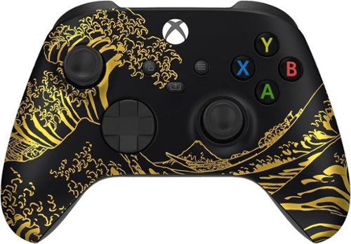 Custom Controllerzz - Custom Wireless Controller for Xbox Series X|S, Xbox One, & PC - Golden Waves-Front_Standard 