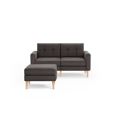 Burrow - Mid-Century Nomad Loveseat with Ottoman