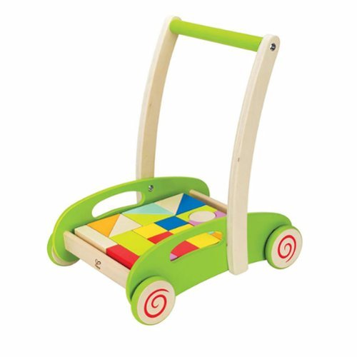 Hape Block & Roll Wooden Push & Pull Toy Cart, Baby & Toddler