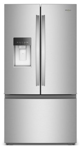  Whirlpool - 23 Cu. Ft. French Door Counter-Depth Refrigerator with In-Door Water and Ice - Fingerprint-Resistant Stainless Finish