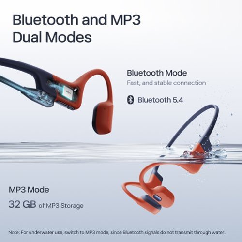 Shokz OpenSwim Pro Bone Conduction Sports Headphone - Red BUY IN MIDDLE EAST
