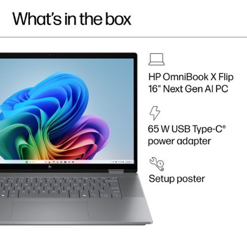 HP OmniBook X Flip 2-in-1 - Copilot+ PC - 16 2K Touch-Screen Laptop - AMD Ryzen AI 7 - 24GB Memory - 1TB SSD - Meteor Silver BUY IN SINGAPORE