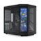 HYTE - Y70 touch infinite Dual Chamber ATX Mid Tower Modern Aesthetic Case With Integrated 2.5K IPS Touchscreen - Pitch Black-Front_Standard