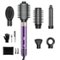 Teendow - 1500W 7-in-1 Hair Dryer Brush and Hair Styler Set, Hot Air Styling Tool, Blow Dryer Brush with Negative Ions - Purple-Front_Standard