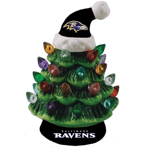 Evergreen Enterprises - Baltimore Ravens 8" Light Up Ceramic LED Christmas Tree - Multicolor-Front_Standard 
