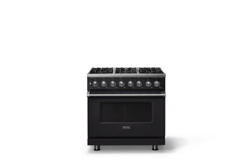 Viking - 36 in. Wide 6 Burner Pro5S 5.6 Cu. Ft. Freestanding Sealed Dual Fuel Convection Range - Onyx - Onyx
