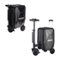 Pursonic - Smart Rideable Motorized Suitcase Electric Luggage Scooter For Travel - Black-Front_Standard