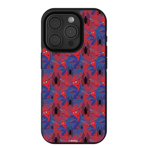 Keyscaper - Marvel Pattern Bump Phone Case - Apple iPhone 16 Pro Max - Spider-Man-Front_Standard 