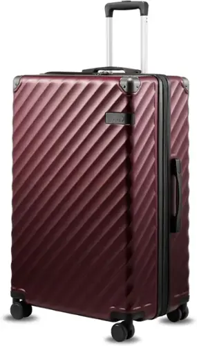 Front. LUGGEX - LUGGEX 28 Inch Luggage with Spinner Wheels, Expandable Hardside Large Checked Suitcase - KVC - Cherry.