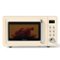 Costway - 0.7 Cu.ft Retro Countertop Microwave Oven 700W LED Display Glass Turntable - Off-White-Front_Standard