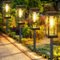 Nordic Hygge - Solar Pathway Lights Outdoor, 8-Pack Large LED Solar Light Outdoor Waterproof, Super Bright Outside Lights - Black-Front_Standard