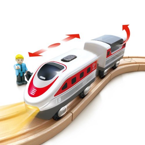 Hape Bucket Super Cityscape Transport Builder Train Set Battery Powered Engine GLOBAL SHIPPING
