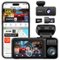 REDTIGER - RTF17ETL 4K 3 Channel Dash Cam, Triple STARVIS 2, Full-Color Night Vision, 2.5K Rear, AI ISP, 3D DNR - Black-Front_Standard