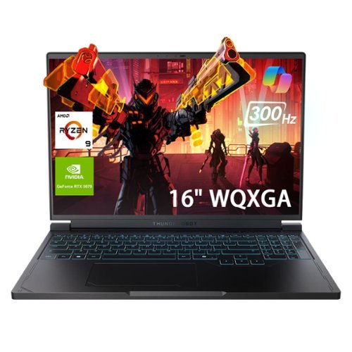 Thunderobot - Radiant S 16 16" WQXGA Laptop - AMD Ryzen 9 9850HX - 32GB RAM - 1TB SSD - NVIDIA GeForce RTX 5070 - RGB Backlit KB - Black-Front_Standard 