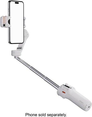 Hohem iSteady V3 3-Axis Gimbal Stabilizer for Smartphone w/ AI Tracking, Detachable Remote, Extendable Pole, & Magnetic Light - White BUY IN MIDDLE EAST