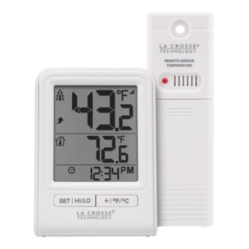 La Crosse Technology - Battery Operated Wireless Digital Thermometer - White-Front_Standard 