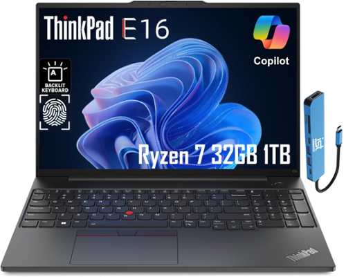 Windowsノート本体 Lenovo ThinkPad E16 Gen2 AMD 32GB SSD1TB ThinkPad E16 (第13世代Intel® Core™) | デスクワークの生産性を