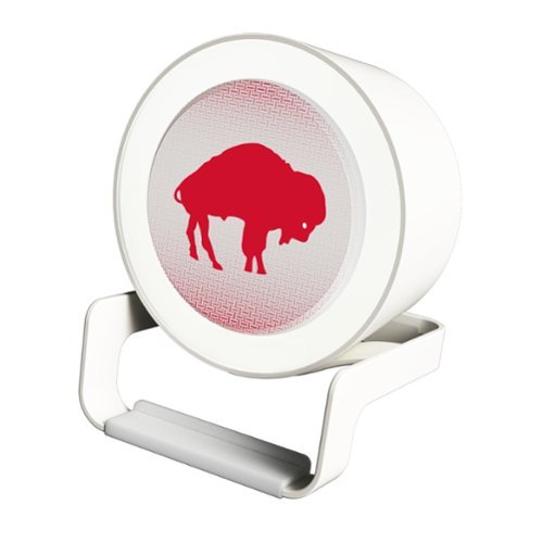 Keyscaper - Buffalo Bills Linen Print Nightlight Charger & Bluetooth Speaker - White-Front_Standard 