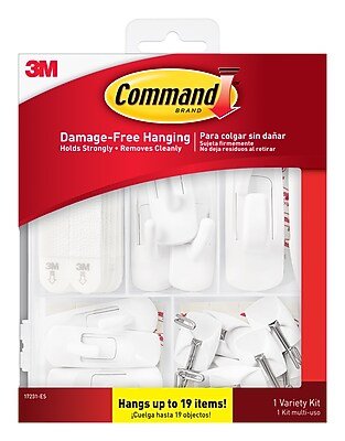 Command - Assorted Hook Kit, 54/Pack (17231-ES) - White