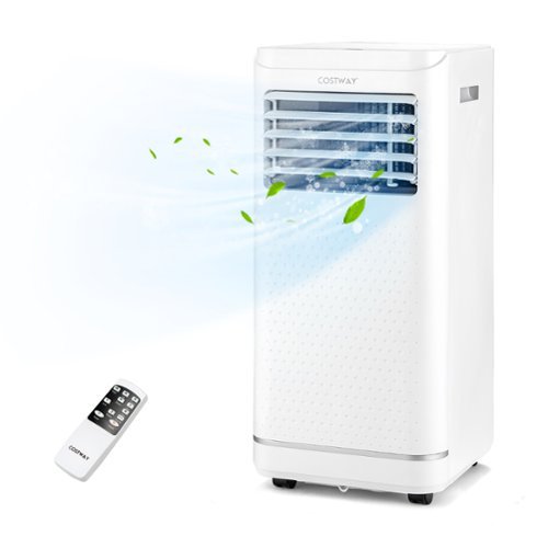 Costway 6000BTU (10000 BTU ASHRAE) Portable Air Conditioner with Dehumidifier & Fan Mode, up to 350 Sq.Ft - White