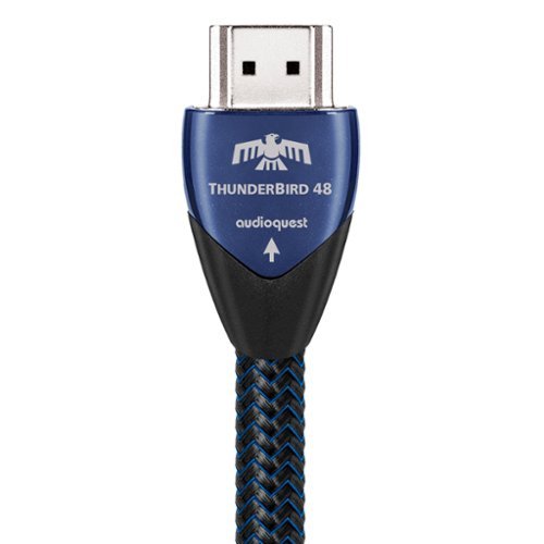 AudioQuest ThunderBird 48 2.5' 4K-8K-10K 48Gbps HDMI Cable - Blue on Black WORLDWIDE DELIVERY