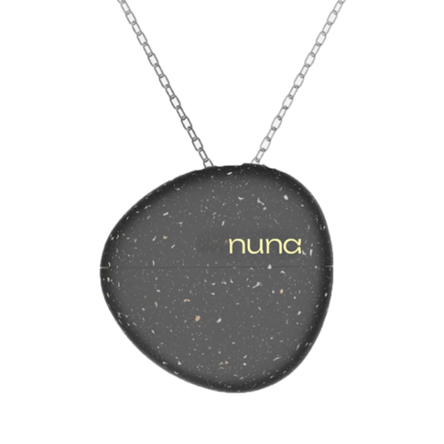 Nuna - Pendant Emotion Tracking Necklace with Mood Visualization, Auto-Journaling and Meditation Support - PEBBLE BLACK - (2025)-Front_Standard 